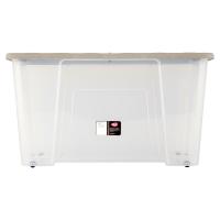 Dea home, Rattan box tortora contenitore 50 l mis. 57x39x32 cm