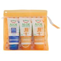 Equilibra, pochette travel size (crema solare FP30, crema solare FP 20, latte doposole
