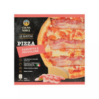 Pizza provolone e pancetta