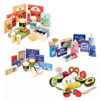 Set di generi alimentari in legno