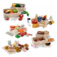 Cesti di alimenti/Taglieri/Set prodotti supermercato in legno