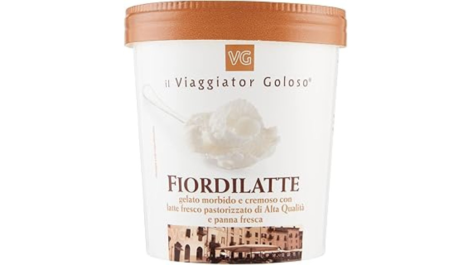 Gelato morbido e cremoso gusto fiordilatte il Viaggiator Goloso