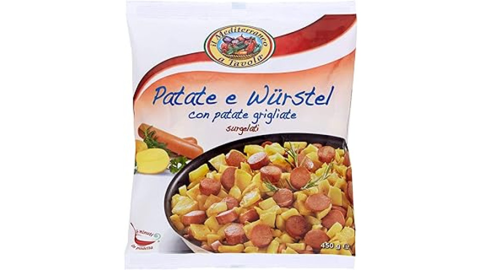 il Mediterraneo a Tavola Patate e Würstel con patate grigliate surgelati