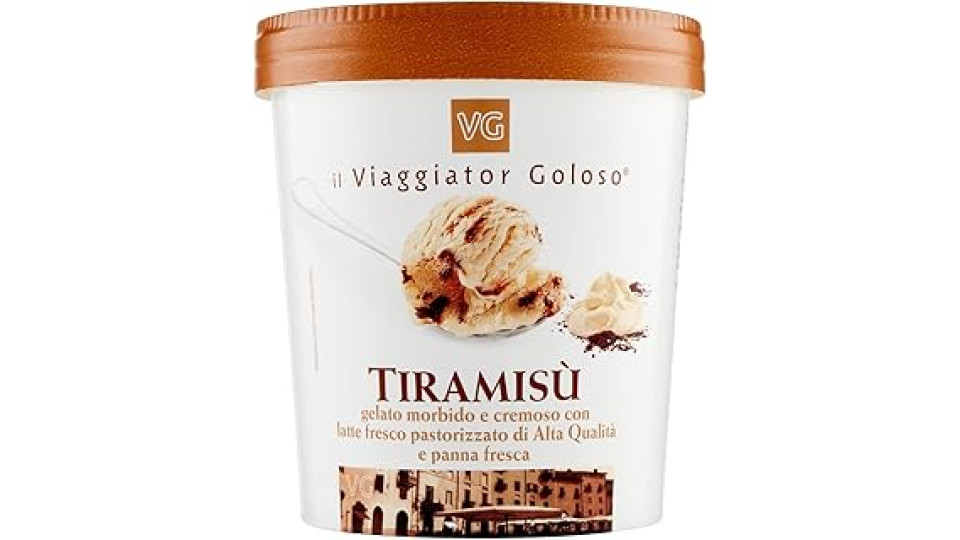 Gelato morbido e cremoso gusto tiramisù il Viaggiator Goloso