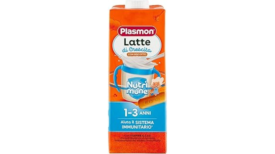 Plasmon Latte Liquido 3 Biscotto