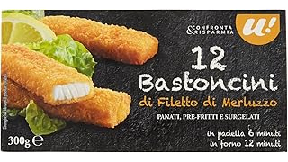 12 BASTONCINI DI FILETTO DI MERLUZZO U! Confronta&Risparmia