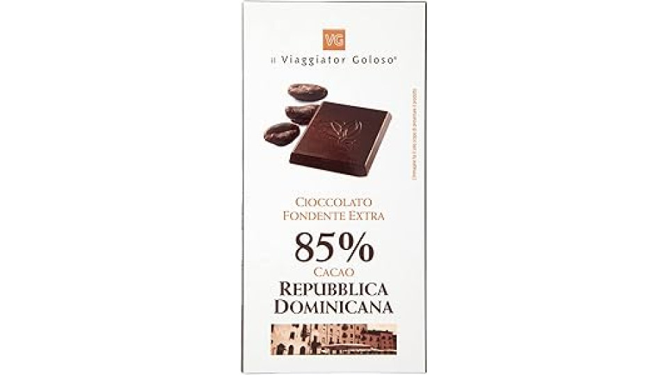 Cioccolato fondente Rep. Dominicana 85% il Viaggiator Goloso