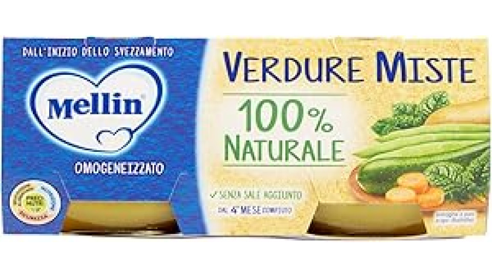Mellin omogeneizzato verdure miste x2