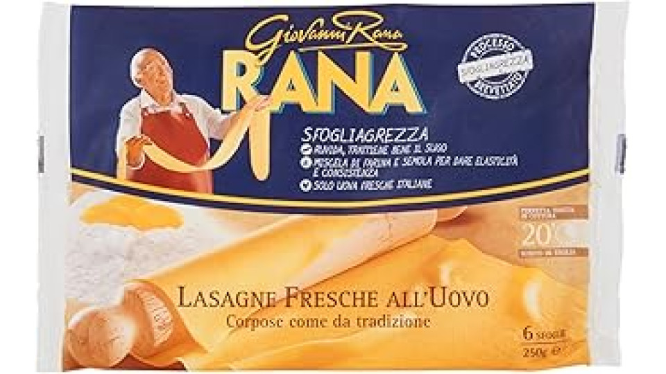 Giovanni Rana, Sfoglia Lasagna Sfogliagrezza all'uovo