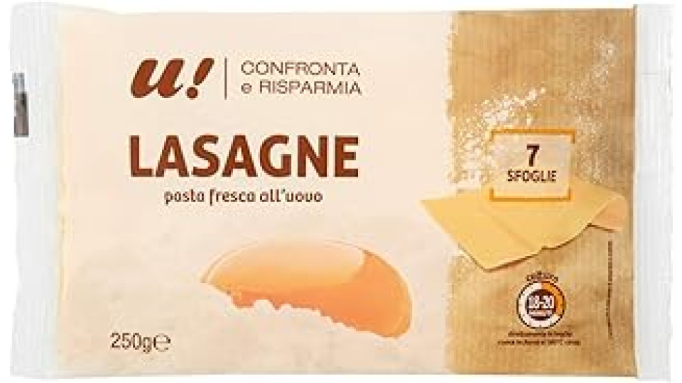 Lasagne di pasta fresca all'uovo U! Confronta & Risparmia