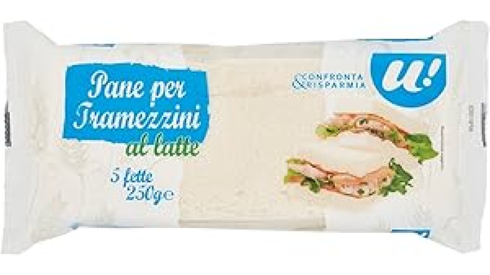 Pane per tramezzini al latte 5 fette U! Confronta & Risparmia