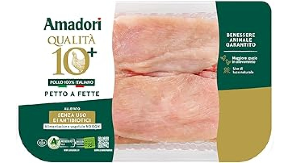 Amadori Petto di pollo a fette sottili - Qualità 10+ 250 g