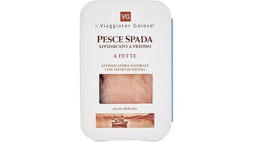 PESCE SPADA Affumicato a Freddo a Fette il Viaggiator Goloso 80g
