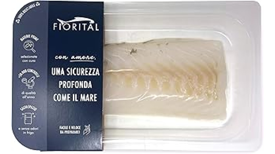 Fiorital Cuore di merluzzo nordico leggermente salato 180g skin