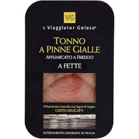 TONNO A PINNE GIALLE Affumicato a Freddo a Fette il Viaggiator Goloso 80g