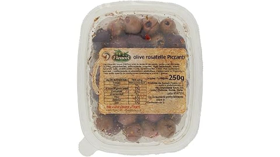 Ficacci Olive Rosatelle Piccanti 250g