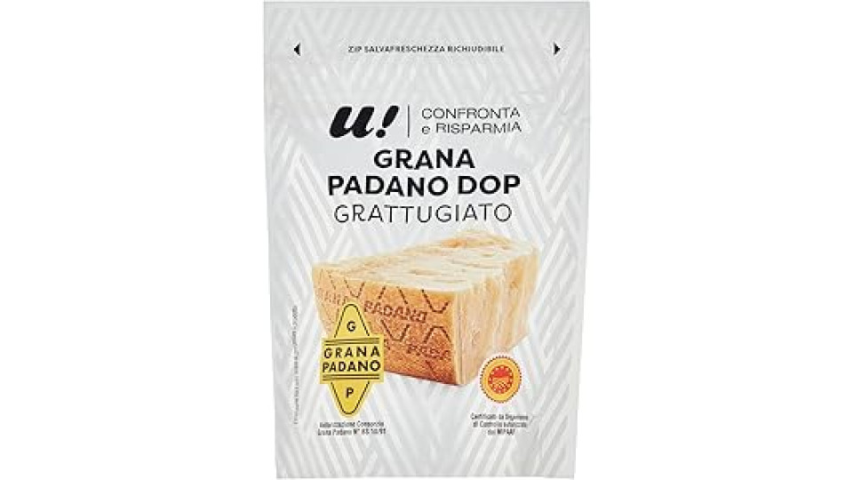 Grana Padano DOP Grattugiato U! Confronta e Risparmia 100g