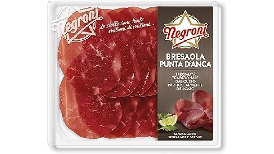 Negroni Bresaola Punta d'Anca dalla Tradizione Lombarda 90g
