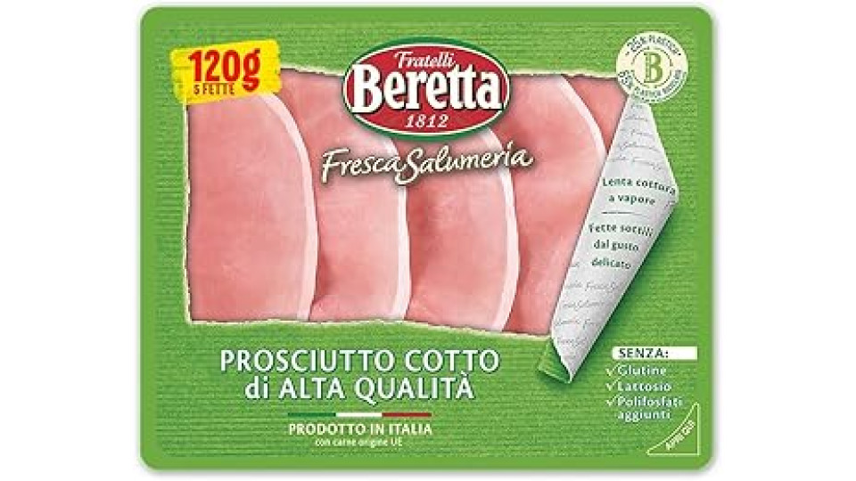 Fratelli Beretta La Fresca Salumeria Prosciutto Cotto alta Qualità 120g
