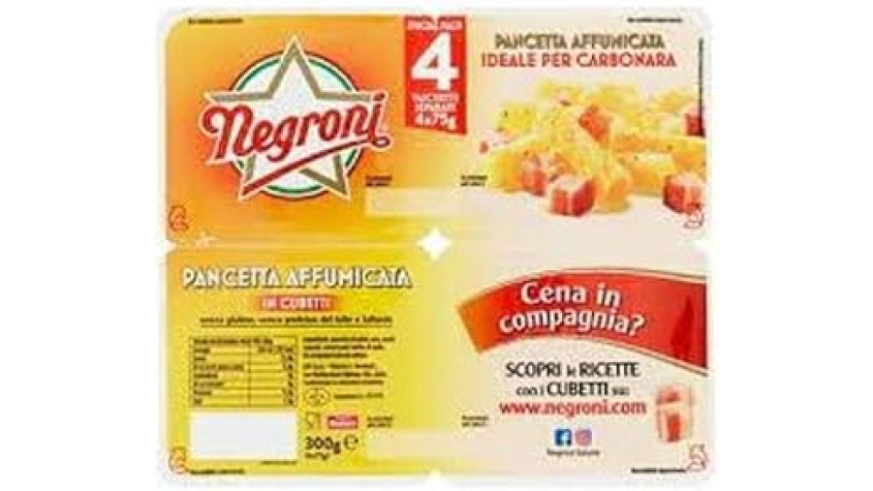 Negroni Cubetti Pancetta Affumicata 300 g