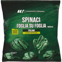 U! Confronta e Risparmia Spinaci Foglia su Foglia, 450g (Surgelati)