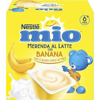 MIO Merenda al Latte con Banana 6+ Mesi 4 Vasetti 100g