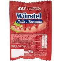 U! Confronta & Risparmia Würstel Pollo e Tacchino, 100g