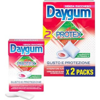 Daygum Protex, Chewing Gum, Gusto Fragola, Senza Zucchero, con Xilitolo