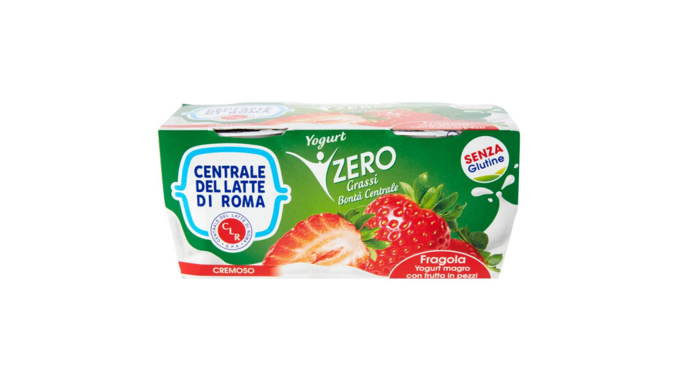 Centrale del Latte di Roma Zero Grassi Fragola Yogurt magro con frutta in pezzi