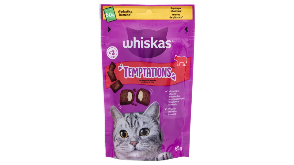 Whiskas temptations manzo