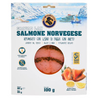 The Icelander Gravad Lax Salmone Norvegese Affumicato con Legno di Faggio, con Aneto 100 g