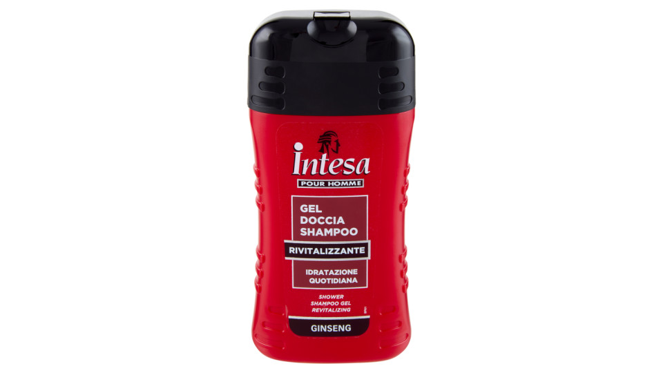 Intesa Pour Homme - Gel Doccia Shampoo, Rivitalizzante, Idratazione Quotidiana, Ginseng - 