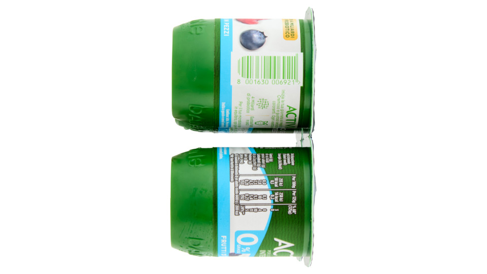 Activia 0% Grassi Frutti di bosco in pezzi 4 x