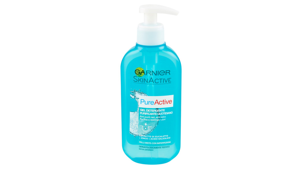 Garnier Pure Active Gel Detergente Purificante Quotidiano per Pelli Miste con Imperfezioni