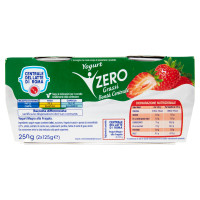 Centrale del Latte di Roma Zero Grassi Fragola Yogurt magro con frutta in pezzi