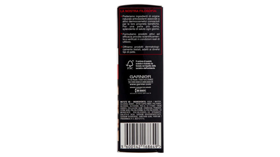 Garnier Skincare Maschera Peel Off contro i Punti Neri,Gel Detergente con Carbone e Acido Salicidico