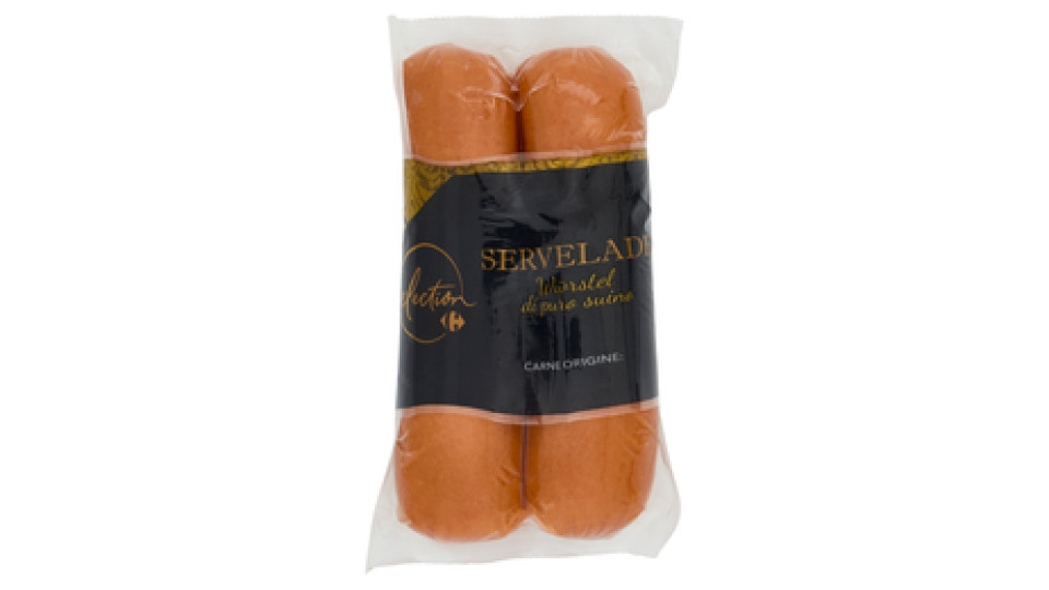 Carrefour Selection Servelade Würstel di puro suino 2 würstel