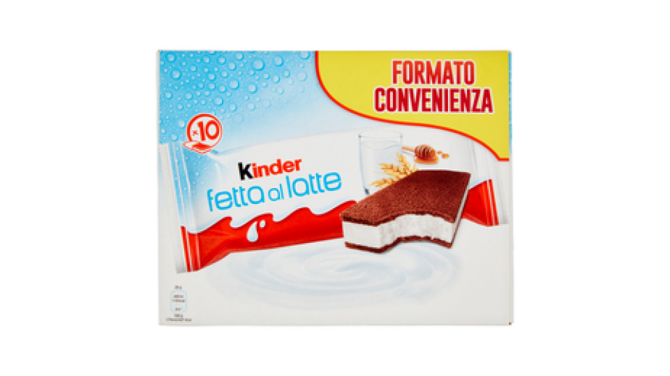 Kinder fetta al latte x10 scatola - gr.
