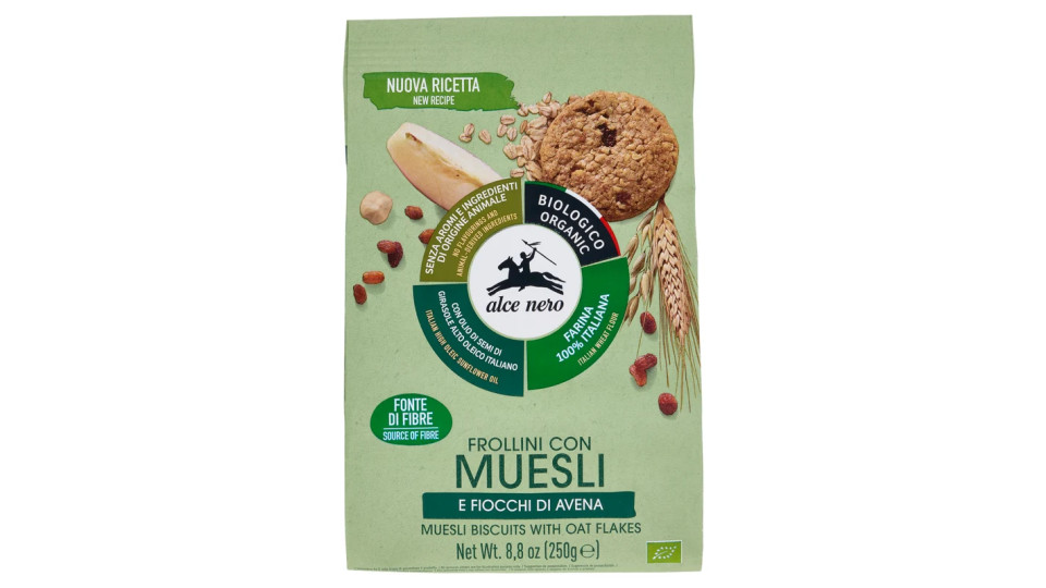 Alce nero Frollini con Muesli con Fiocchi di Avena Bio