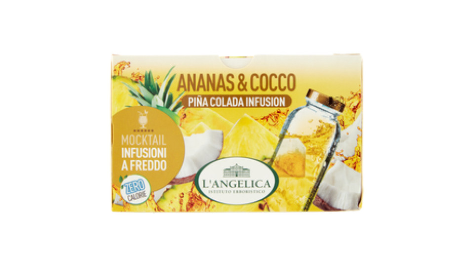 L'Angelica Mocktail Infusioni a Freddo Ananas & Cocco Piña Colada Infusion 18 Filtri 36 g