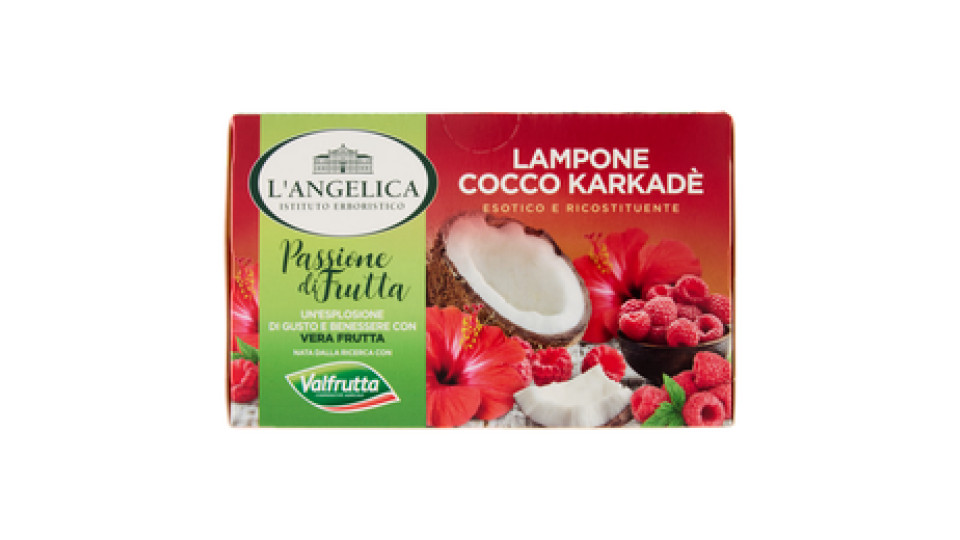 L'Angelica Passione di Frutta Lampone Cocco Karkadè 15 Filtri 28.5 g