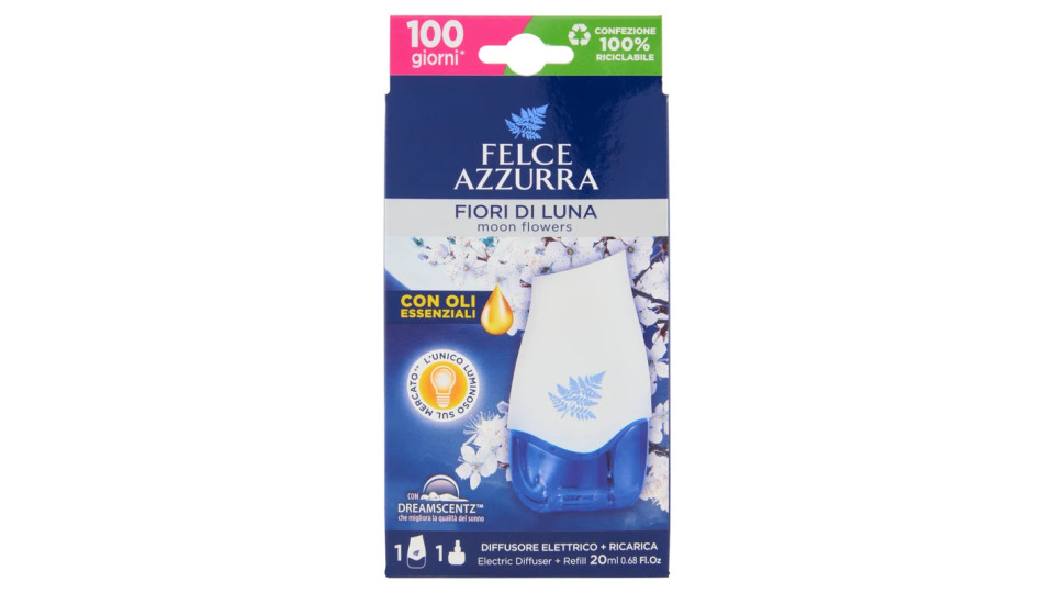 Felce azzurra diffusore elettrico ricarica ciliegio