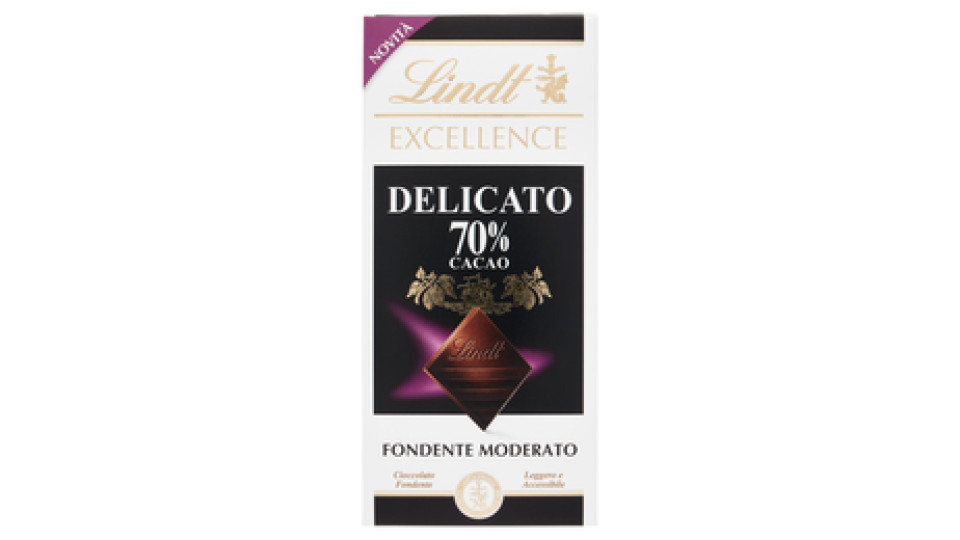 Lindt Excellence Tavoletta Cioccolato Fondente 70% Delicato 100 g