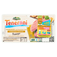 Teneroni Hamburger con Prosciutto Cotto e Parmigiano Reggiano 2 x 75 g