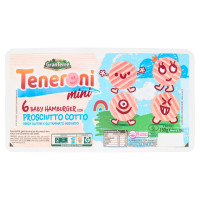 Teneroni Baby Hamburger con Prosciutto Cotto 2 x 75 g
