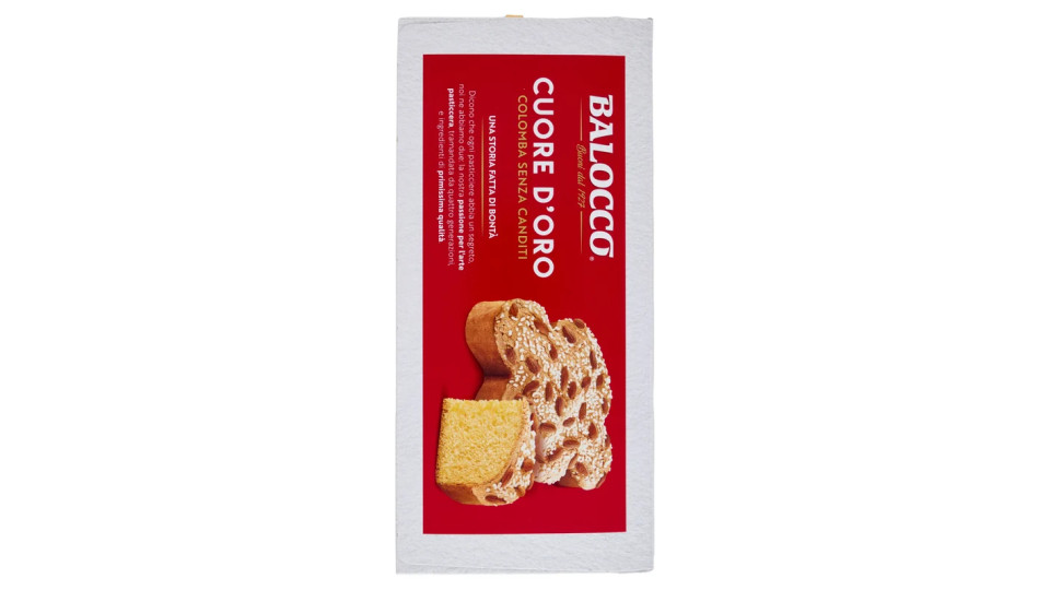 Balocco Colomba cuore d'oro senza canditi