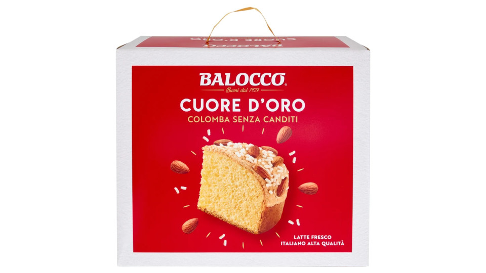 Balocco Colomba cuore d'oro senza canditi
