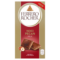 Ferrero Rocher Pecan - Tavoletta di cioccolato al latte con ripieno alla nocciola e noce pecan 90 g