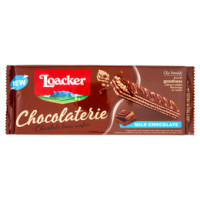 Loacker Wafer Chocolat ricoperti cioccolato al latte con crema alla nocciola Napolitaner wafers 118g