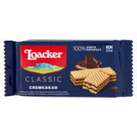 Loacker Wafer Classic Double Choc Wafers al cacao con crema al cioccolato 4 x 45 g